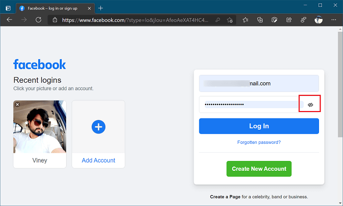 Enable or Disable Reveal password button in Edge