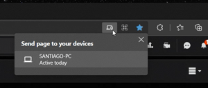 How to Send Pages or Links between other devices in Microsoft Edge