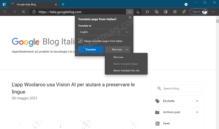 How to Translate Web Page in Microsoft Edge using Translation Feature - 57