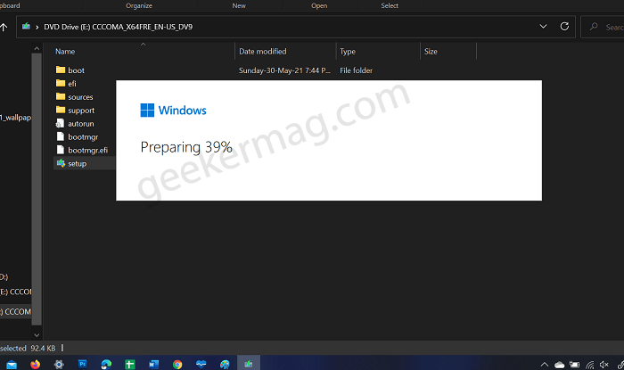 Preparing Windows 11