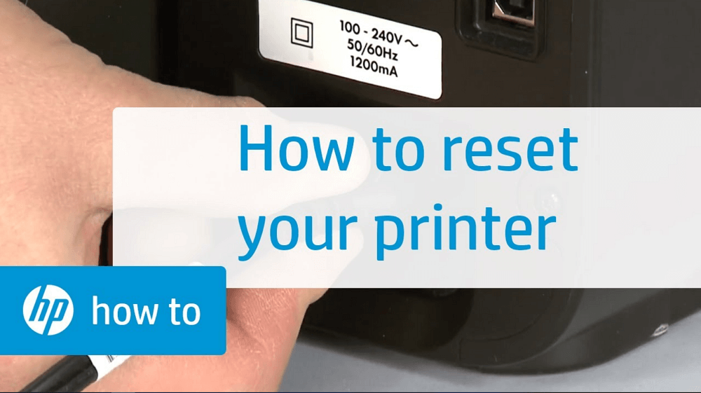 How to reset printer to factory settings