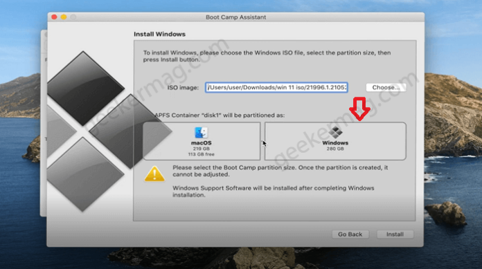 installing windows on mac using bootcamp