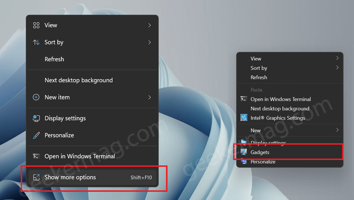 Abrir Gadget en Windows 11