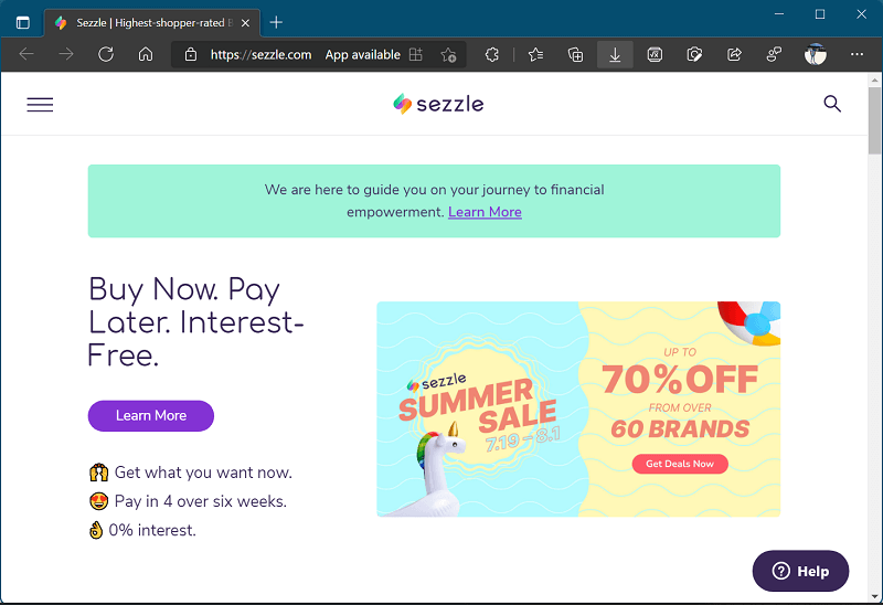 sezzle- app like klarna