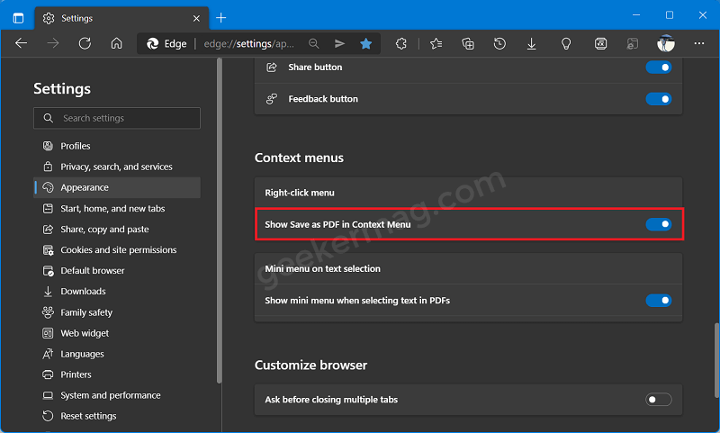 How to Save Web Page as a PDF on Microsoft Edge  Native option  - 43