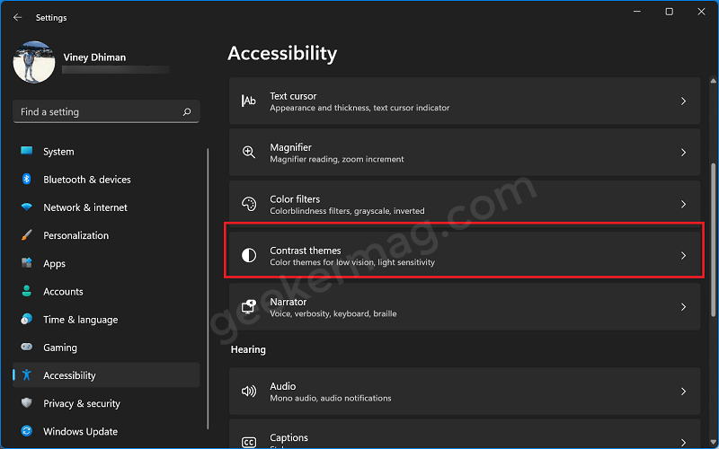 How To Enable Disable High Contrast Theme in Windows 11 - 15