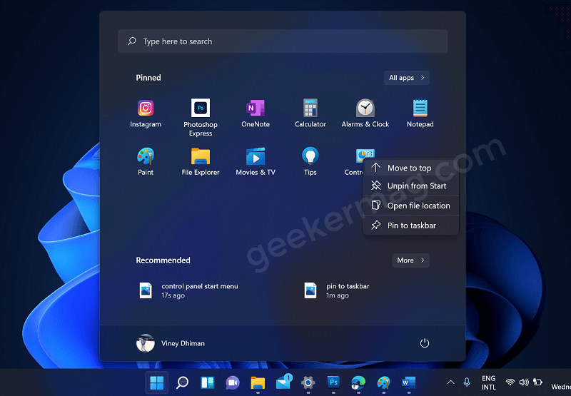 How to Pin Control Panel to Start Menu   Taskbar in Windows 11 - 52