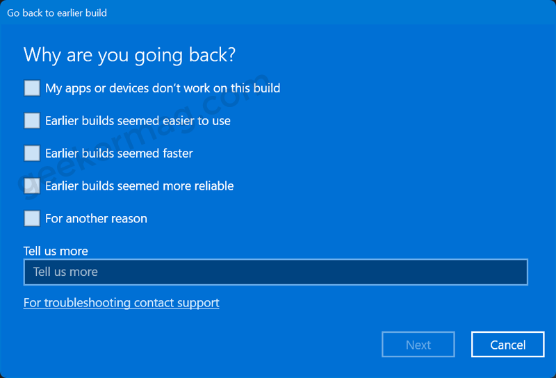 Why are you going back - Windows 11