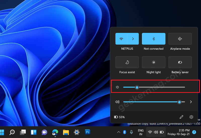 brightness problem in windows 11