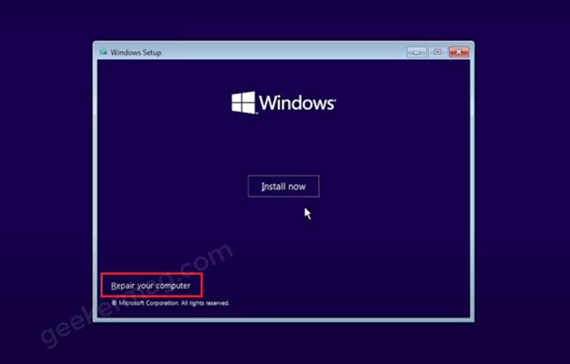 Repair your computer - Windows 11 Setup