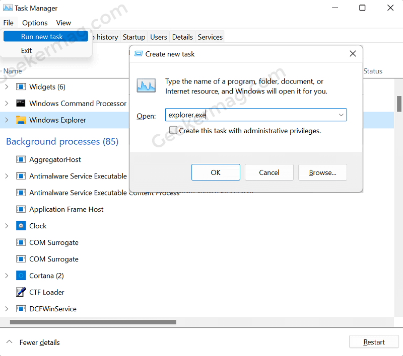 How to Restart Windows 11 File Explorer  explorer exe  - 14