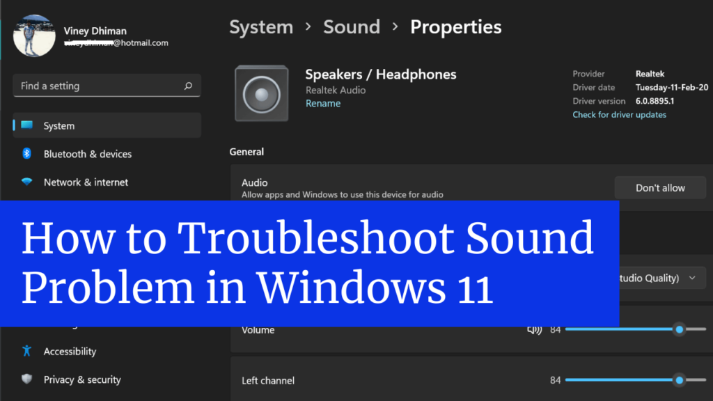 How to Troubleshoot Sound Problems in Windows 11