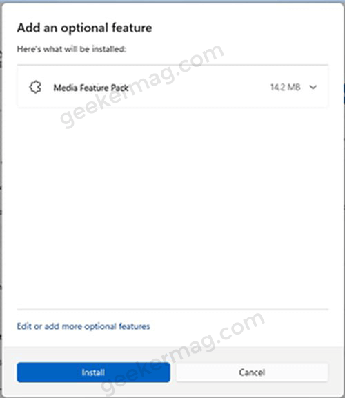 How to Download Media Feature Pack for Windows 11 N and KN - 9