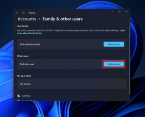 How to Create & Remove a Local User Account in Windows 11 Add-Account