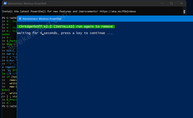 install chredgefkoff script in windows 11