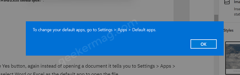 Location of Default apps in windows 11