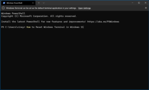 How to Reset Windows Terminal in Windows 11 How to Reset Windows Terminal in Windows 11