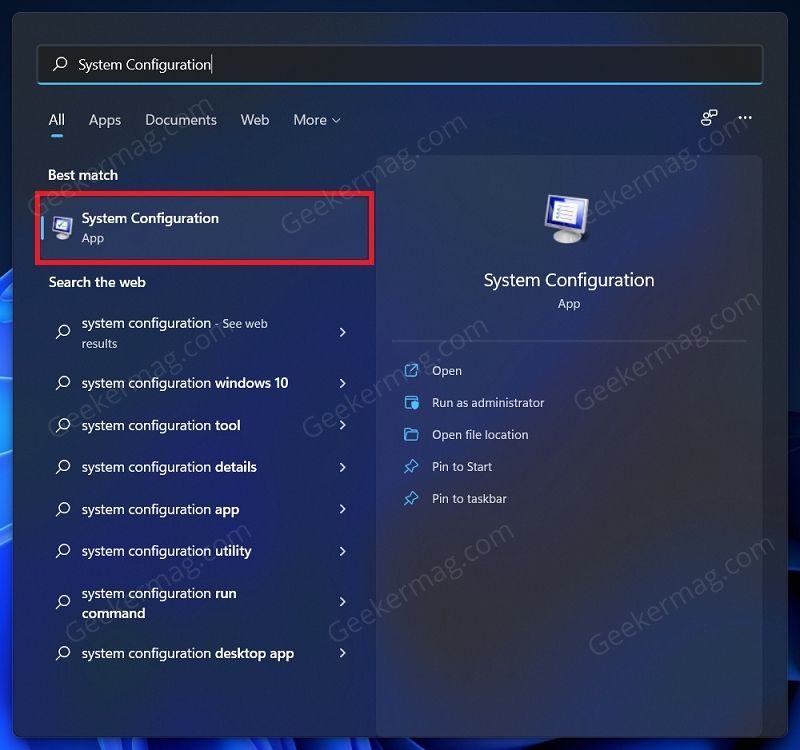 System Configuration