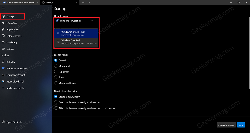 Windows Terminal Settings