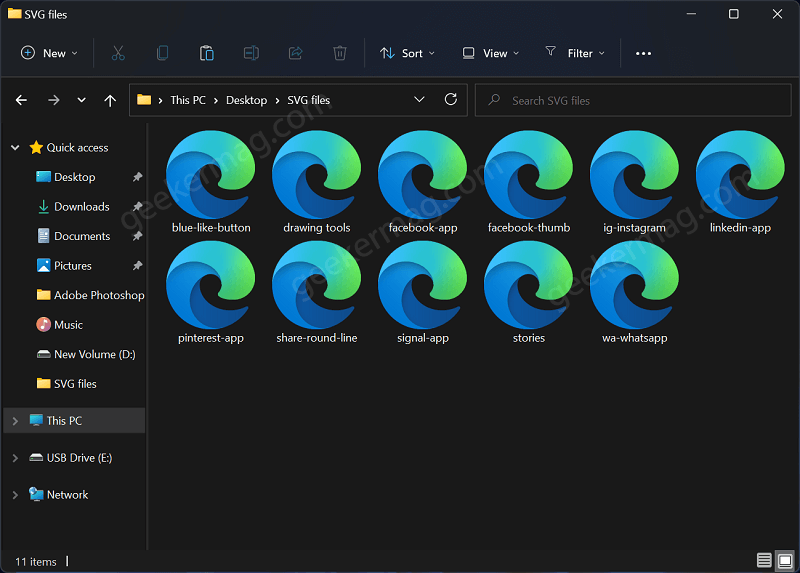 SVG files in Windows 11 Explorer not showing preview