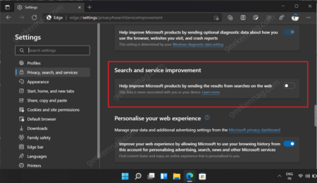 How to Stop Edge from Sending Web Search Results Data to Microsoft