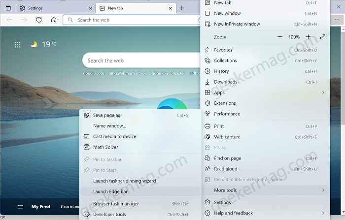 How to Show Edge Web Widget in Windows 10 Taskbar - 9