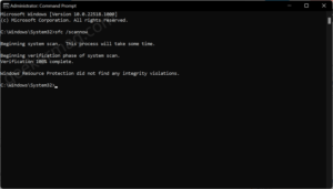 Use System File Checker (SFC) to Repair System Files in Windows 11 Windows Resource Protection did not find any integrity violations