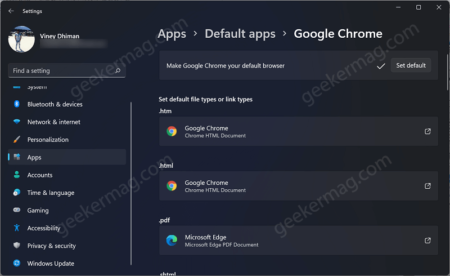 make google chrome your default browser in windows 11 with one click