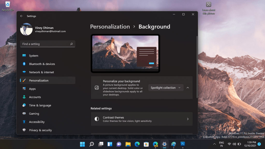 How to Set Spotlight Collection as Desktop Background in Windows 11