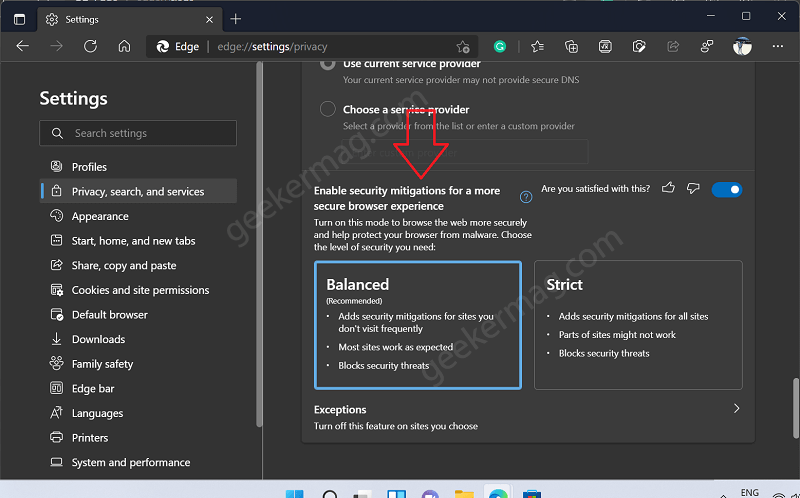 How to Enable   Use Super Duper Secure Mode in Microsoft Edge - 98
