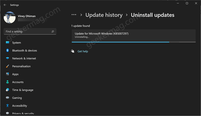 How to Uninstall Latest Feature Updates in Windows 11