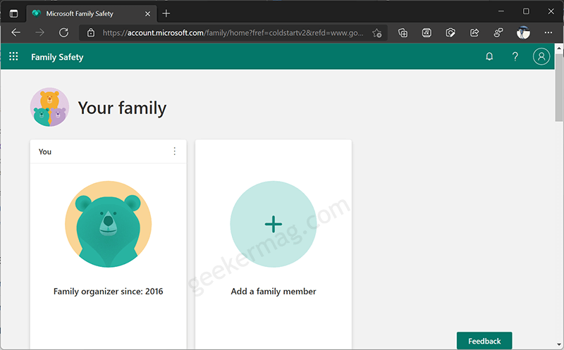 Add a family member microsoft family safety dashboard