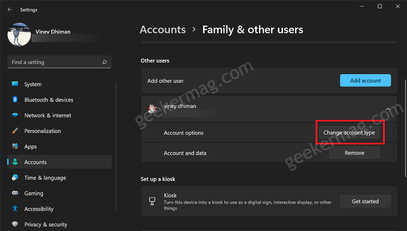 How to Add or Remove New User Account in Windows 11 - 7