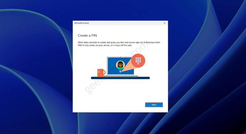 create a pin in windows 11