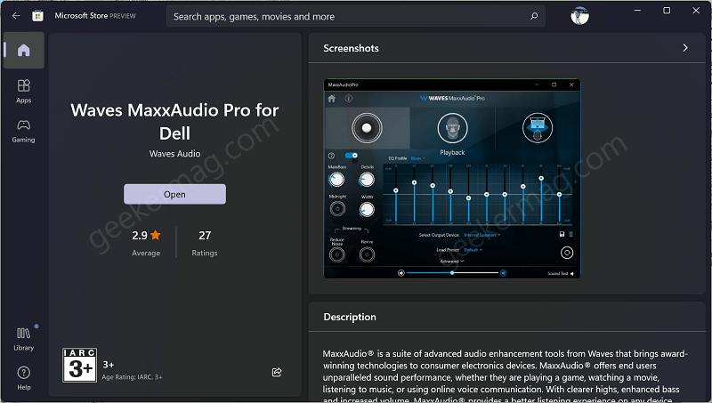 download and install Waves Maxxaudi pro for dell app 