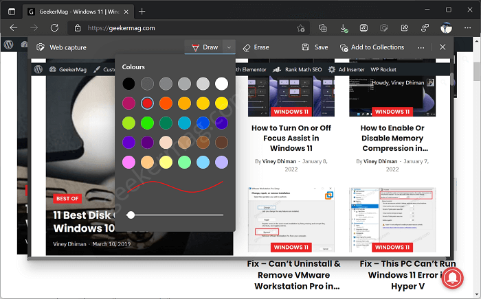 How to Take  Full Page  Screenshot in Edge with Web Capture - 1