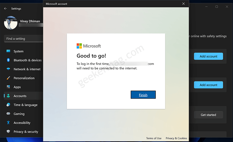 How to Add or Remove New User Account in Windows 11