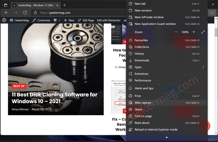 How to Take  Full Page  Screenshot in Edge with Web Capture - 47