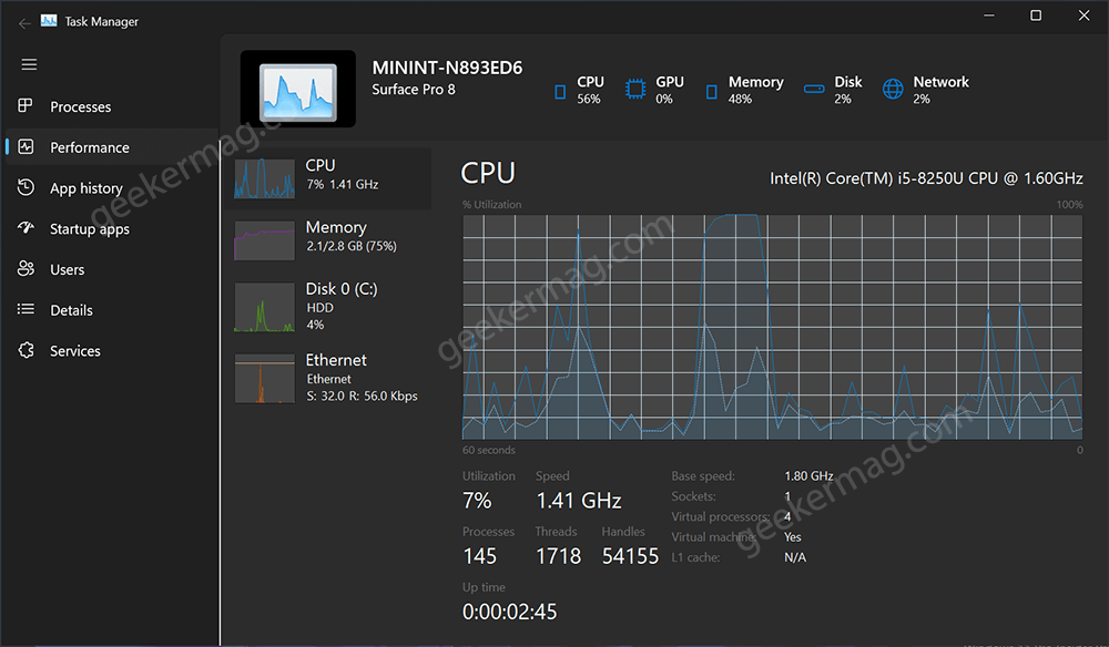 task manager fluent design