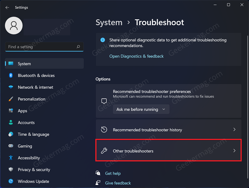 Windows Update troubleshooter windows 11