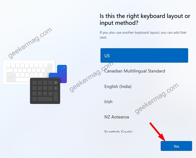 Select the keyboard