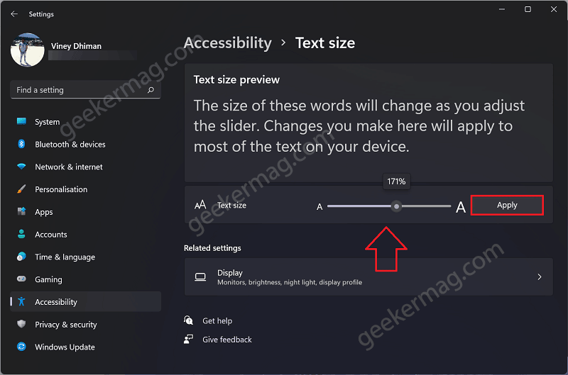 How to Increase or Decrease Font Size In Windows 11 - 71