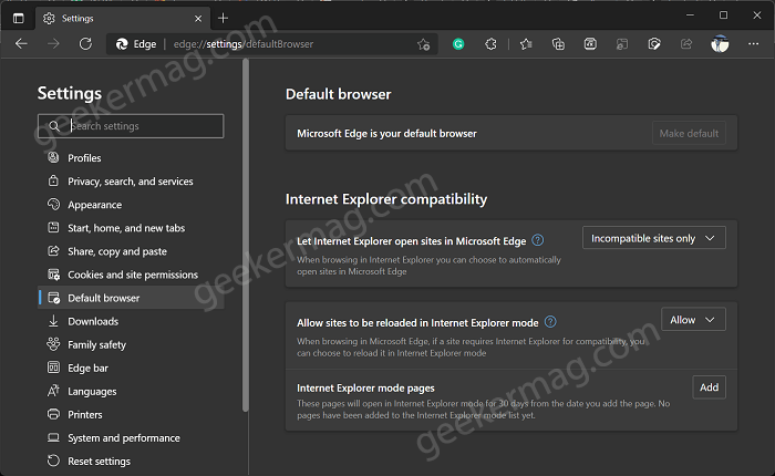 How to Enable or Disable Internet Explorer Mode in Microsoft Edge - 27
