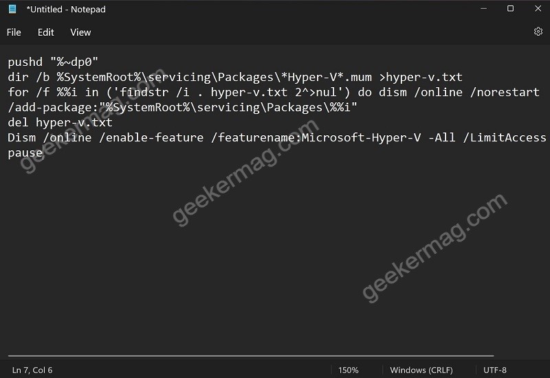 Script to enable Hyper v in windows 11 home edition