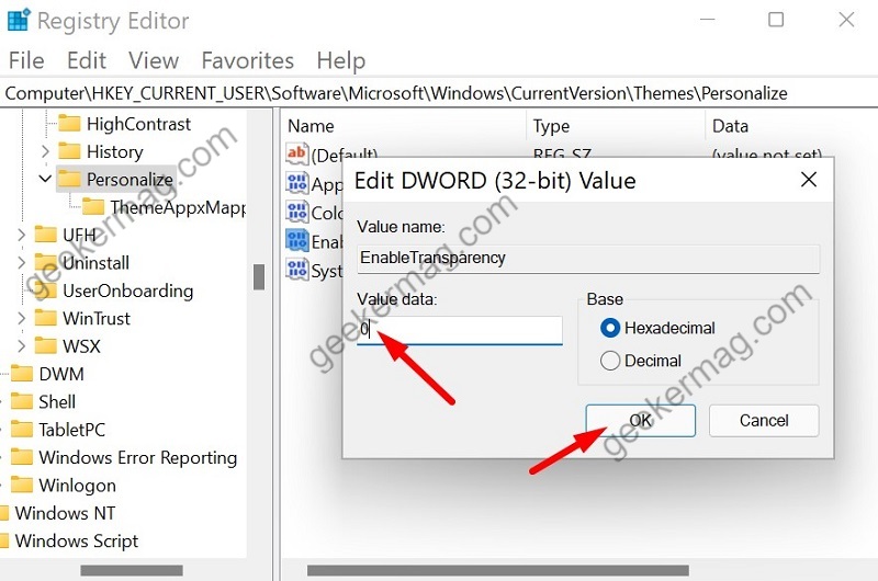 How to Enable and Disable Transparency Effect in Windows 11 PC - 2