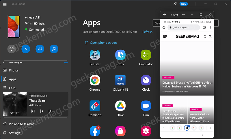 How to Link Android Phone to Windows 10 PC using Your Phone App - 24