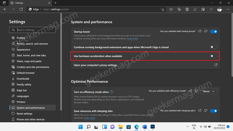 How to Disable Hardware Acceleration in Microsoft Edge