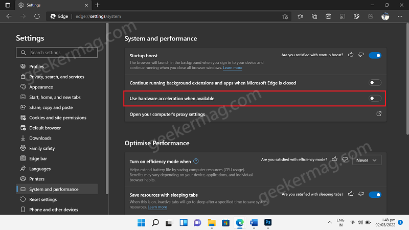 In Microsoft Edge Know How to Disable Hardware Acceleration - 55