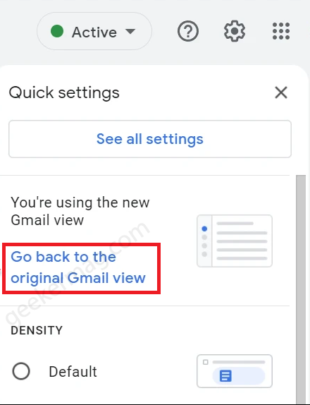 Go back to the original gmail view - disable gmail 2022 ui