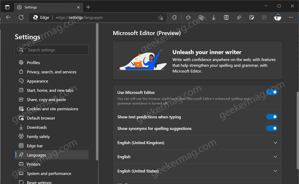 How to Access & Use Integrated Microsoft Editor in Edge Browser